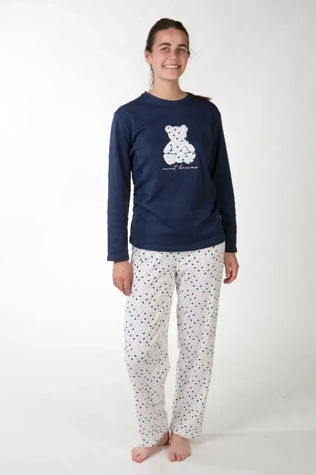 Perlina Pyjama Dames: Teddy A, Interlock Brushed ( LINA.154 )