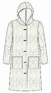 Ringella Dames kamerjas: Ecru, met knopen, Super warm ( RIN.637 )