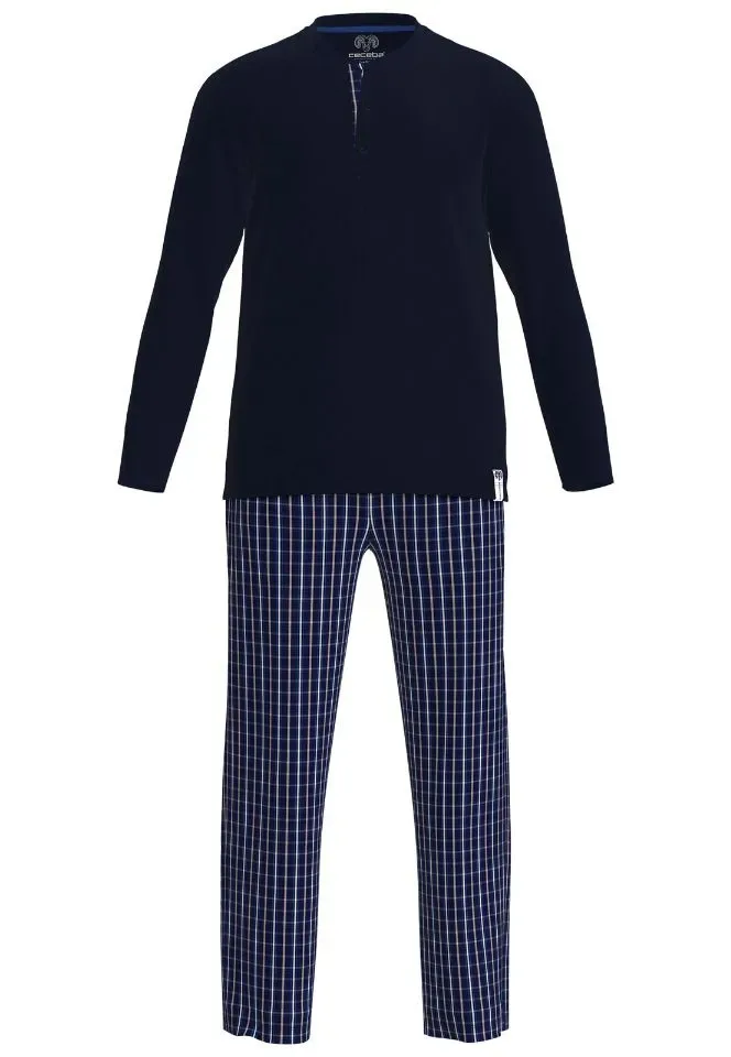 Ceceba Heren Pyjama: Katoen, carre motief, tot 6XL ( CEC.77 )