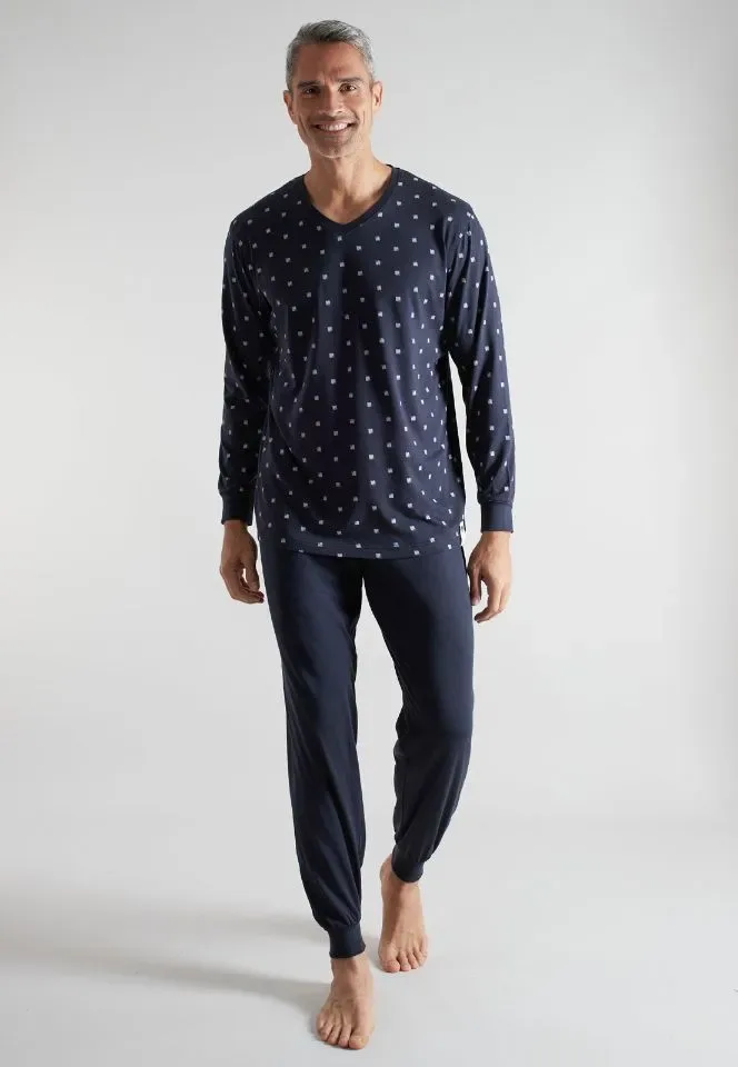 Ceceba Heren Pyjama: Katoen, Blauw, Tot 6XL ( CEC.78 )