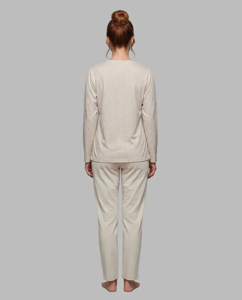 Egatex Pyjama Dames: Interlock, Beige ( EGA.555 )