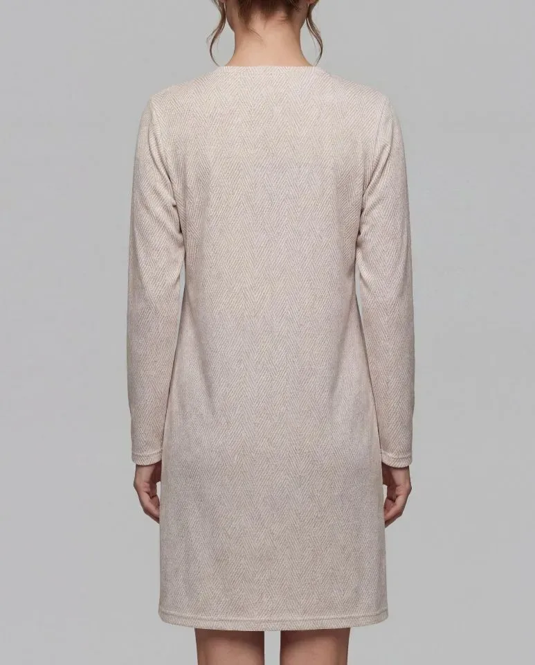 Egatex Nachthemd Dames: Beige, 95cm, interlock ( EGA.557 )