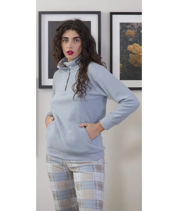 Gary Dames Pyjama: Blauw, Punto Milano ( GARY.136 )