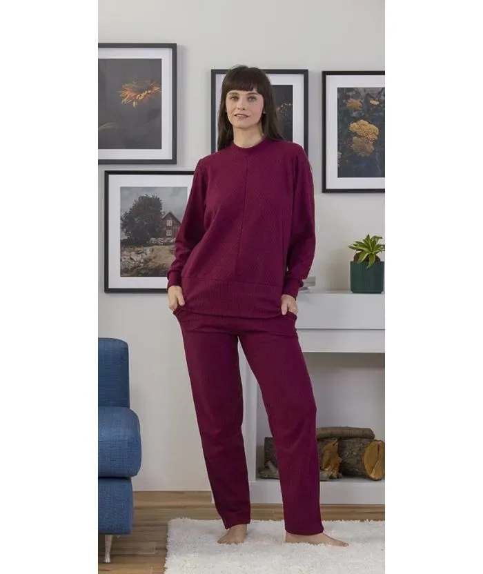 Gary Dames Pyjama: Bordeaux, Punto Milano ( GARY.137 )
