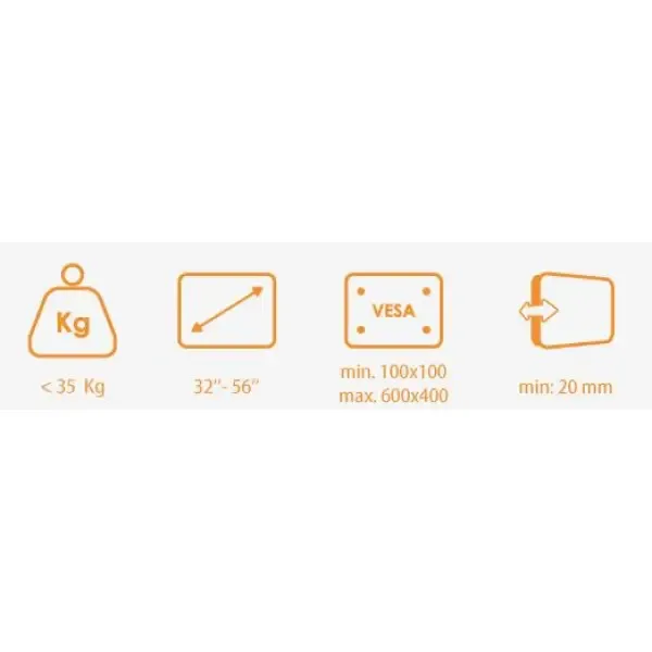 Exelium x flat 10.L vaste muurbeugel