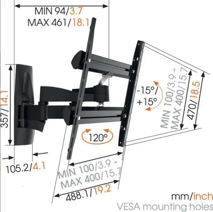 Vogel's Wall3250 Tv muurbeugel