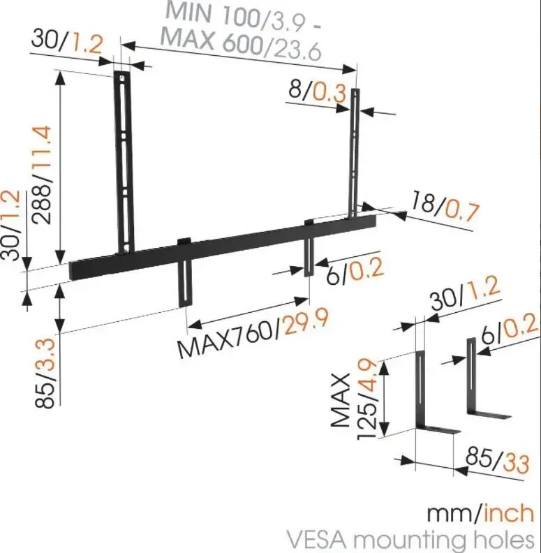 Vogel's Sound 3550 soundbar beugel