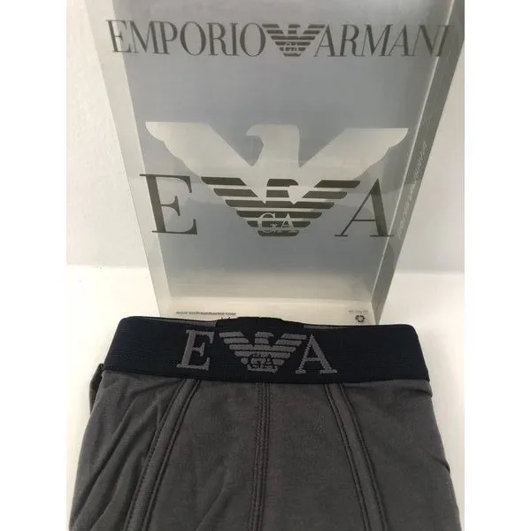 Herenboxer Emporio Armani Bruin/grijs met donkerblauwe band