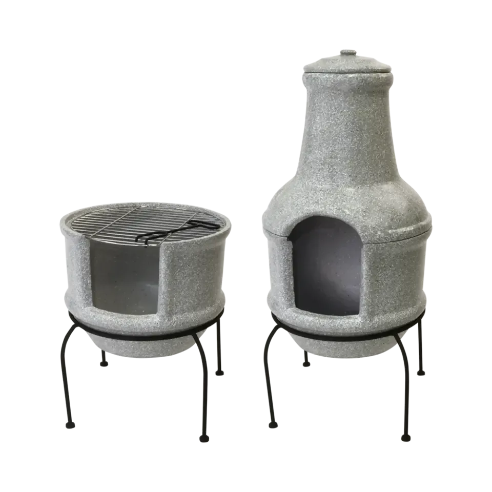 Keramiek terraskachel met BBQ functie S