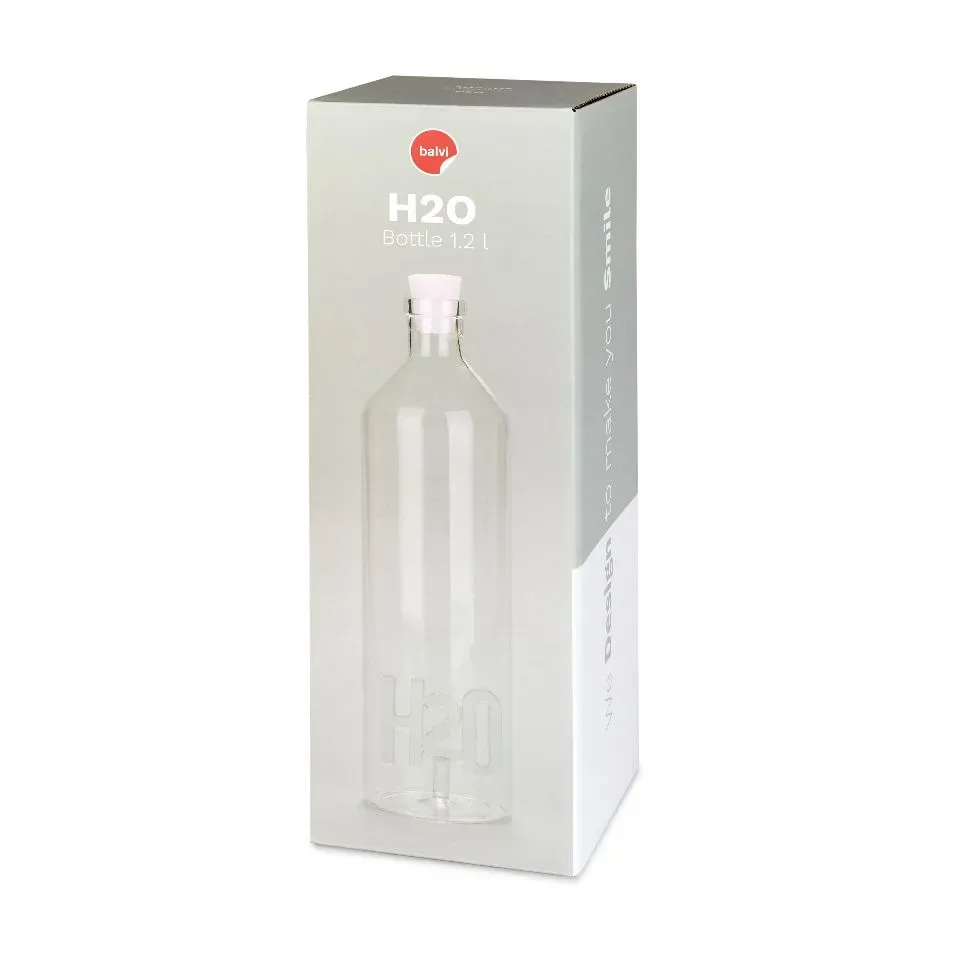 Balvi Waterfles Karaf H2O Glas 1.2L