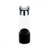 Fles Kat 350 ml zwart borosilicaat Balvi