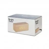 Houten Wekker Klok met Rode LED Display met USB Kabel 16 x 6 x 6cm