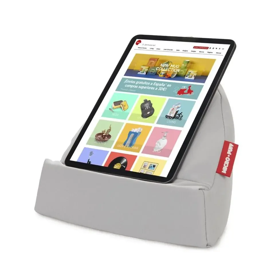 Tablethouder Ipadhouder Boekensteun Poef Grijs