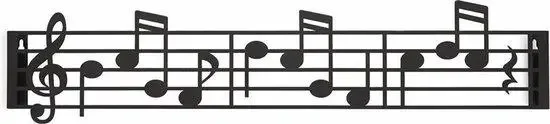 Balvi Kapstok Muziek Zwart Metaal