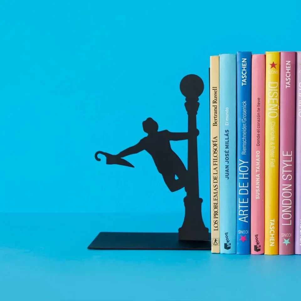 Balvi Boekensteun Singing In The Rain Zwart Metaal