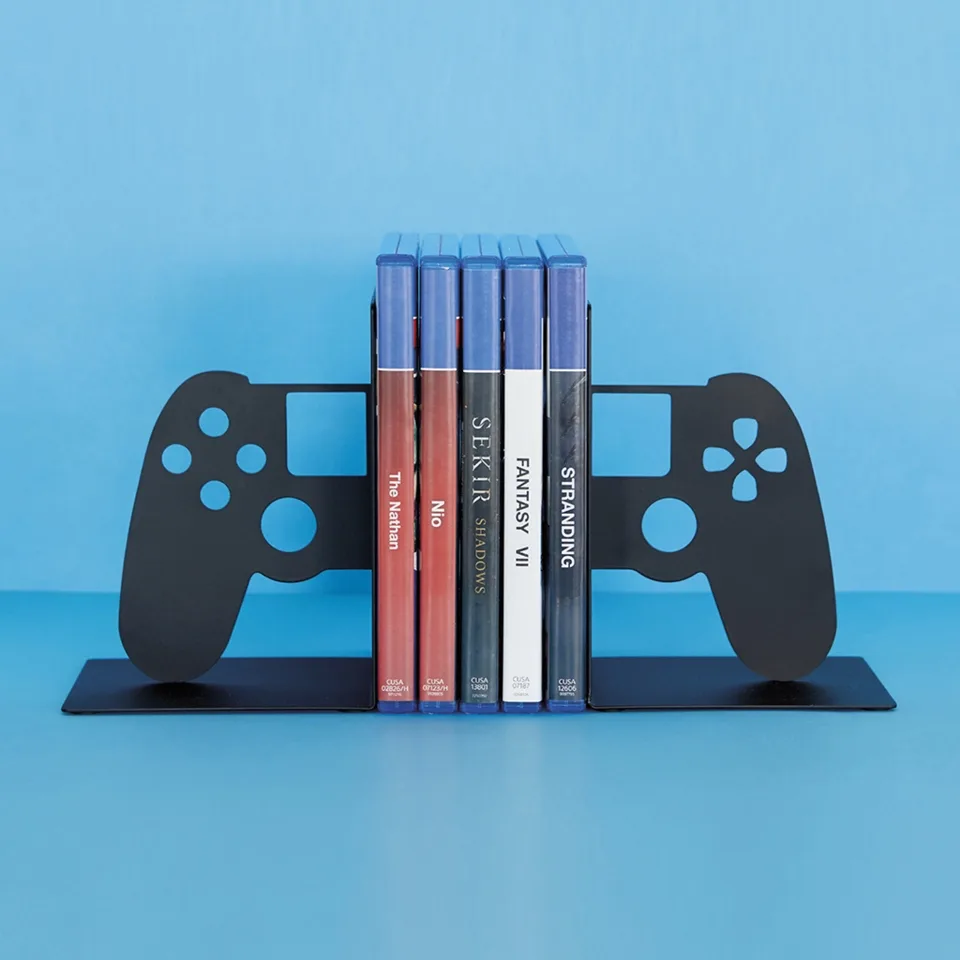 Balvi Boekensteunen Video Game Houder Joypad x2 Zwart Metaal