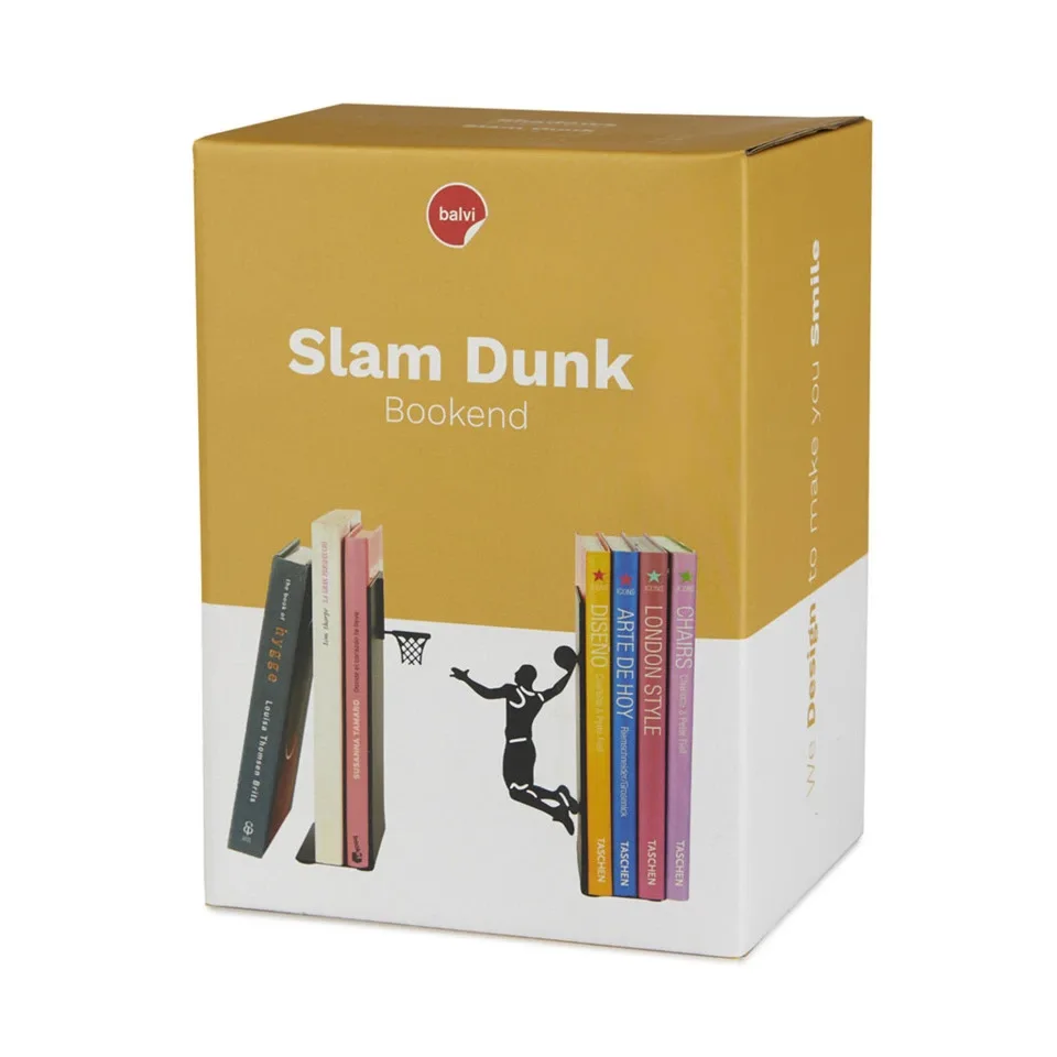 Balvi Boekensteunen Slam Dunk Zwart Metaal