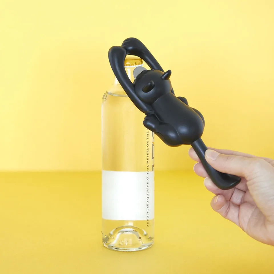 Balvi Flessenopener Kat Zwart