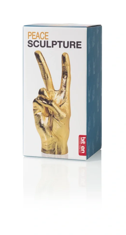 Bitten Sculptuur Vrede Beeld Goud