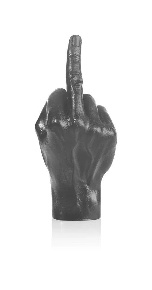 Bitten Sculptuur Beeld Middelvinger Zwart