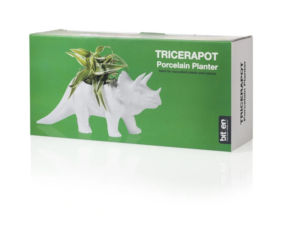 Bitten Bloempot Tricerapot Porselein