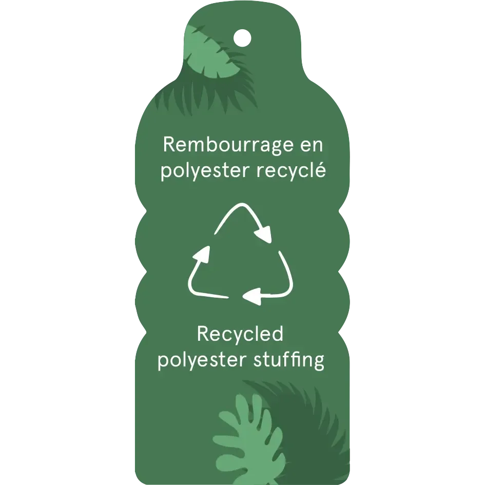 Les Déglingos Knuffel Konijn Munt Groen Ptipotos