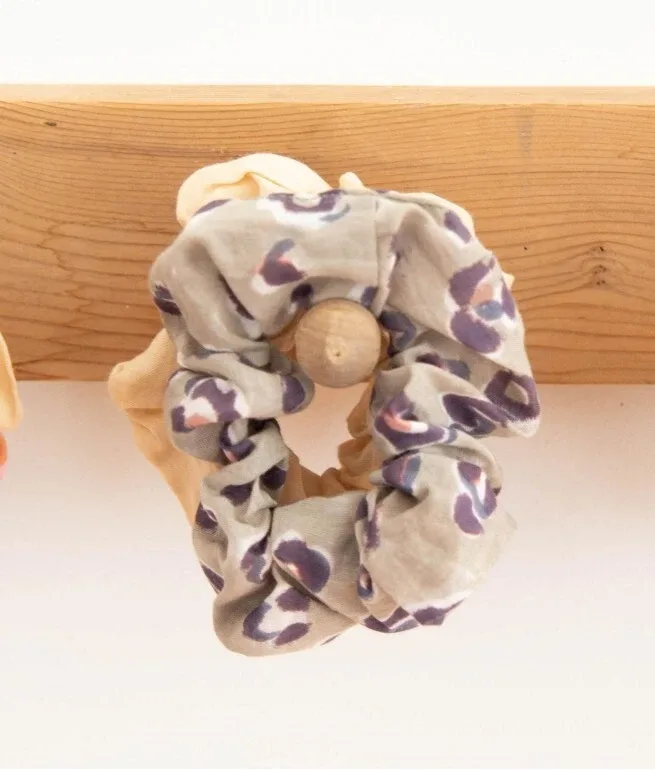 Bindi Atelier Scrunchie Haarelastiek Boho Bengal Tilleul 2st