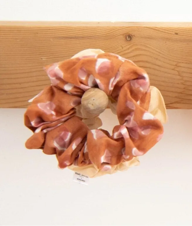 Bindi Atelier Scrunchie Haarelastiek Boho Bengal Caramel 2st