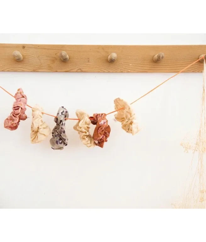 Bindi Atelier Scrunchie Haarelastiek Boho Bengal Caramel 2st