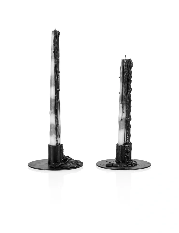 Bitten Design Druip Kaarsen Zwart set van 2 stuks