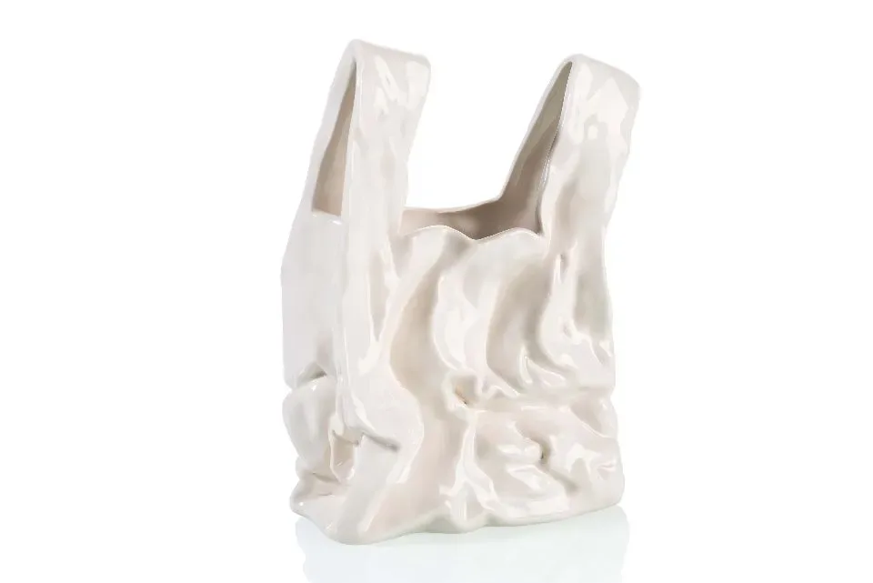 Bitten Design Vaas Pot Tas I Am Not A Plastic Bag