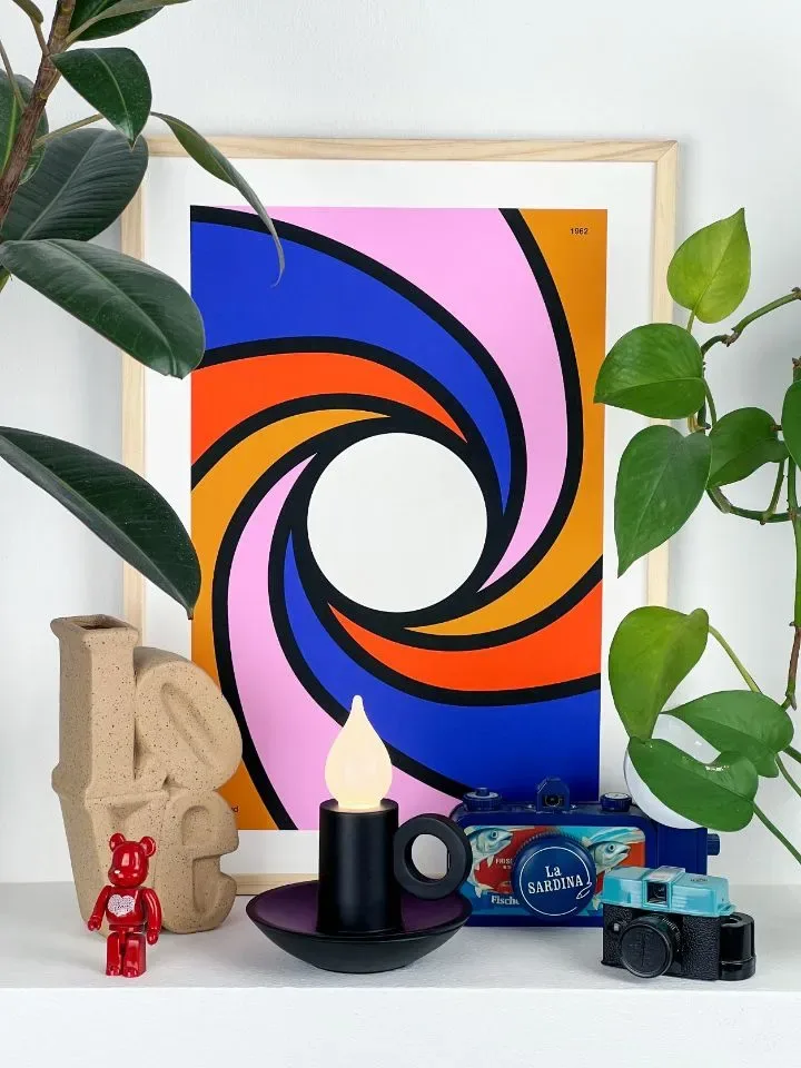 Bitten Design Lamp Kandelaar Zwart Oplaadbaar