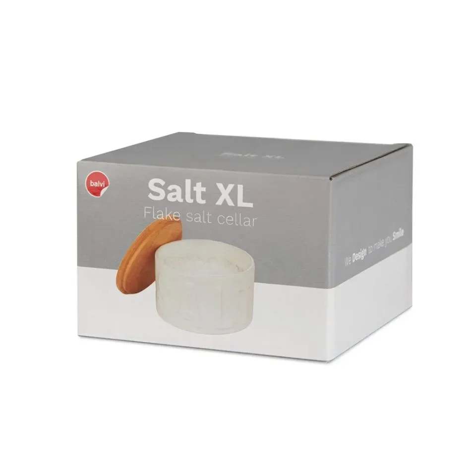 Balvi Zoutvat Zoutpot Salt XL Wit Bamboo Keramiek