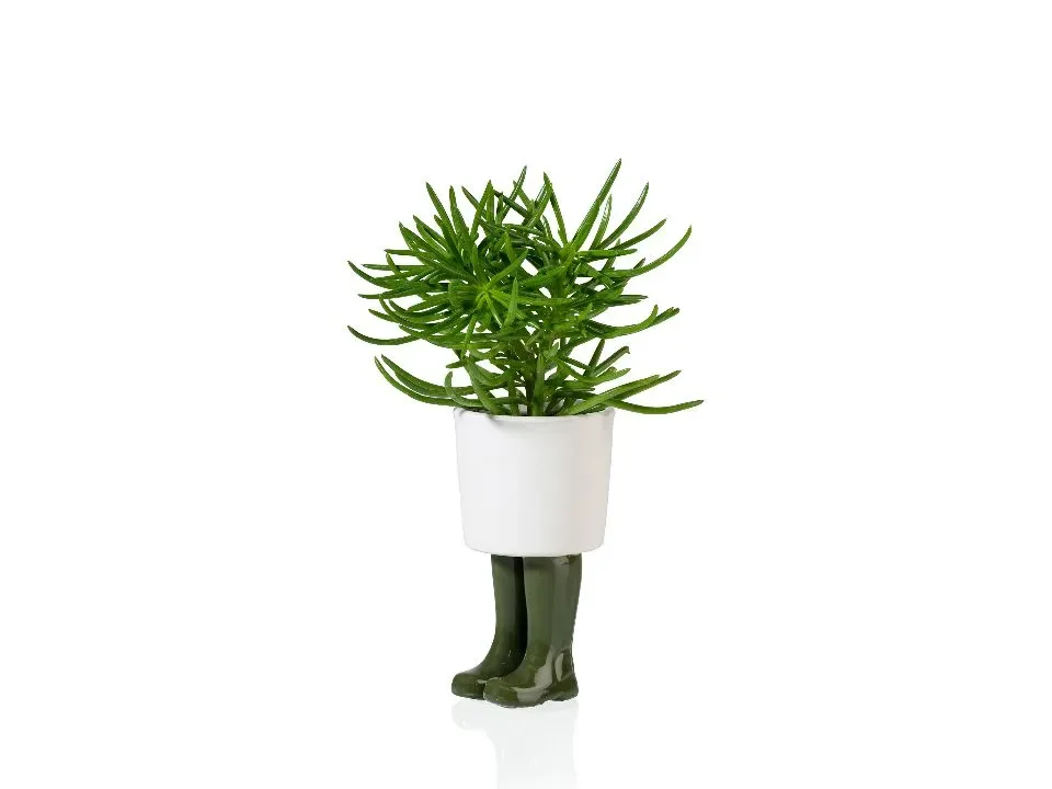 Bitten Design Bloempot Regenlaarzen Groen