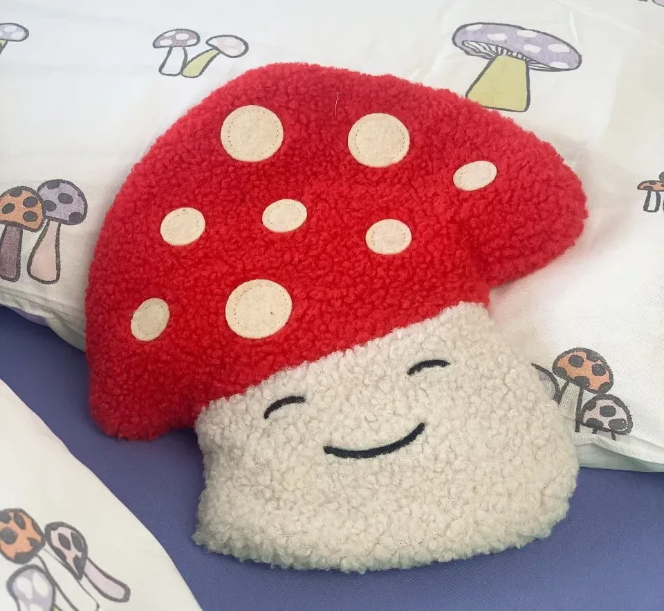 Bitten Design Warmtekussen Warmteknuffel Paddestoel Kersenpitkussen