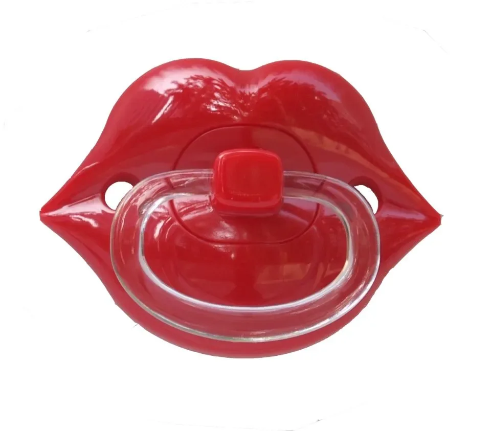 Bitten Design Fopspeen Lippen Rood Baby