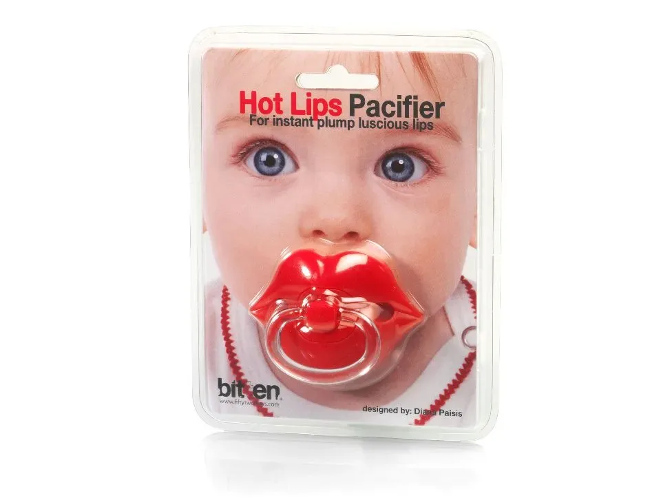Bitten Design Fopspeen Lippen Rood Baby