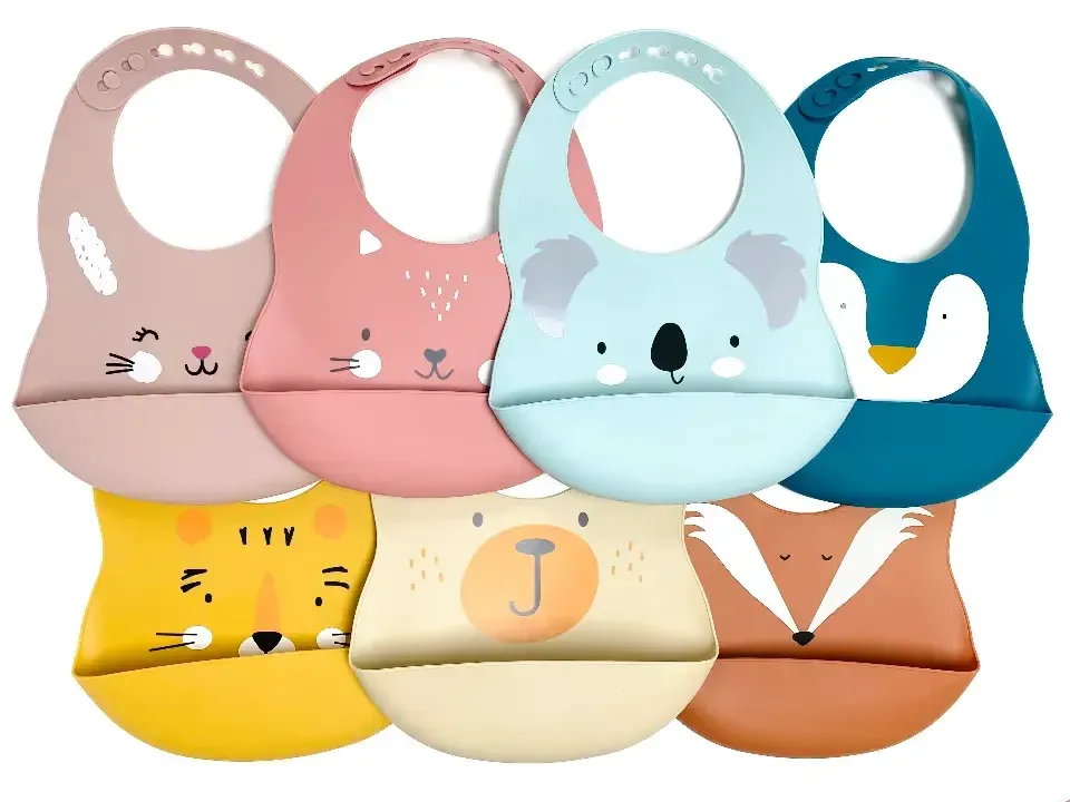 Les Petits Citrons Baby Slabbetje Kat Poes Roze Silicone