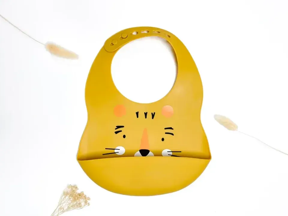 Les Petits Citrons Baby Slabbetje Geel Silicone