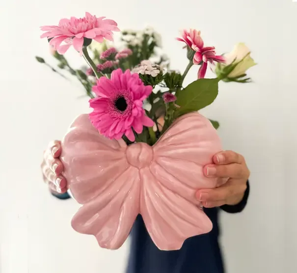 Bitten Design Vaas Strik Roze