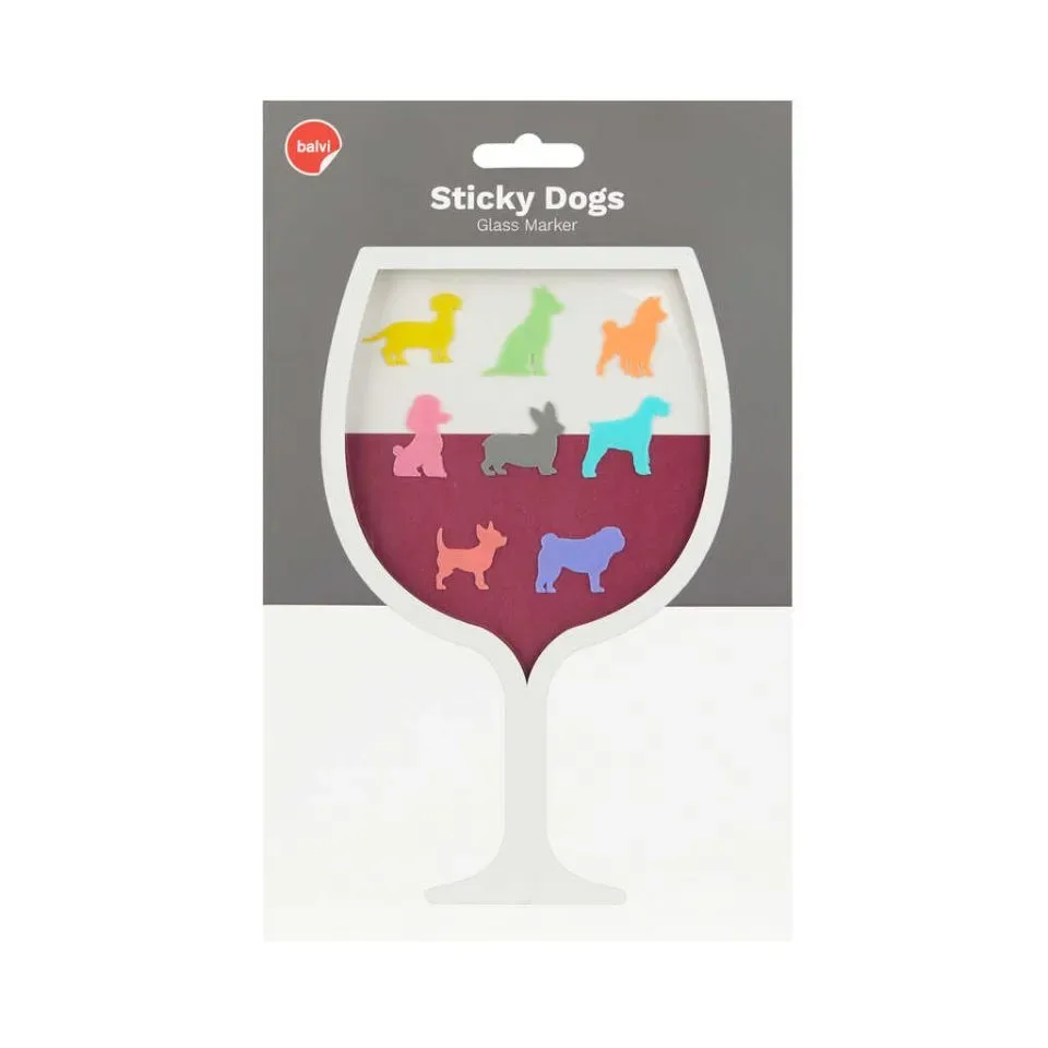 Balvi Glasmarkers Hond x8 Silicone