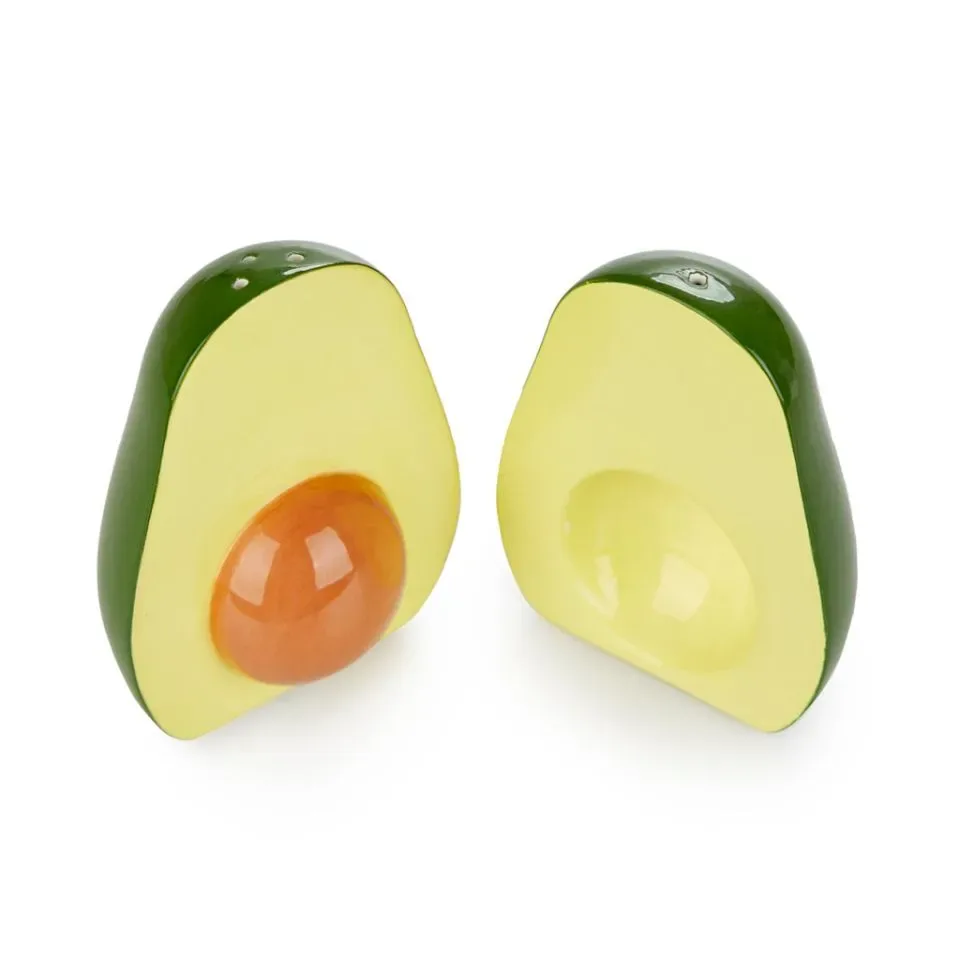 Balvi Peper- en Zoutstel Avocado Groen Porselein