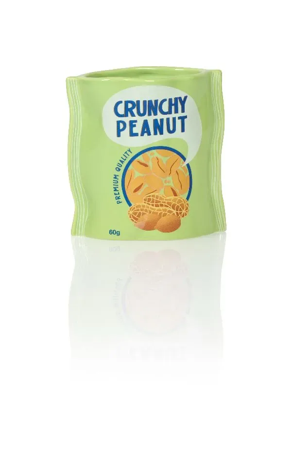Bitten Design Bloempot Snack Schaal Chips Zak Keramiek