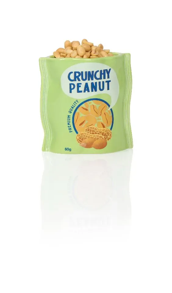 Bitten Design Bloempot Snack Schaal Chips Zak Keramiek