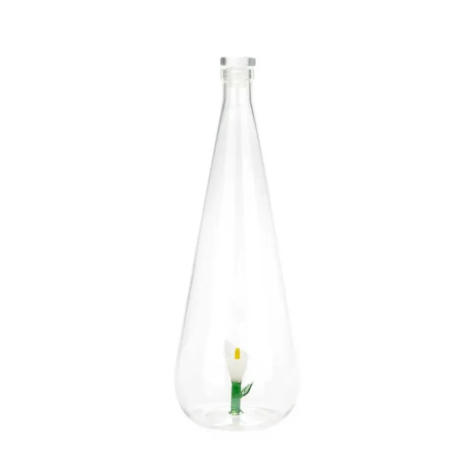 Balvi Waterfles Karaf Lily Wit 1L Glas