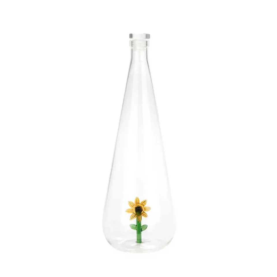 Balvi Waterfles Karaf Zonnebloem 1L glas