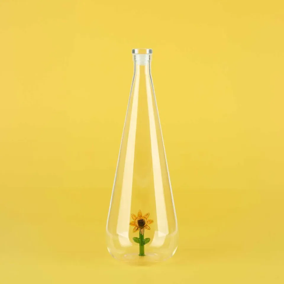 Balvi Waterfles Karaf Zonnebloem 1L glas