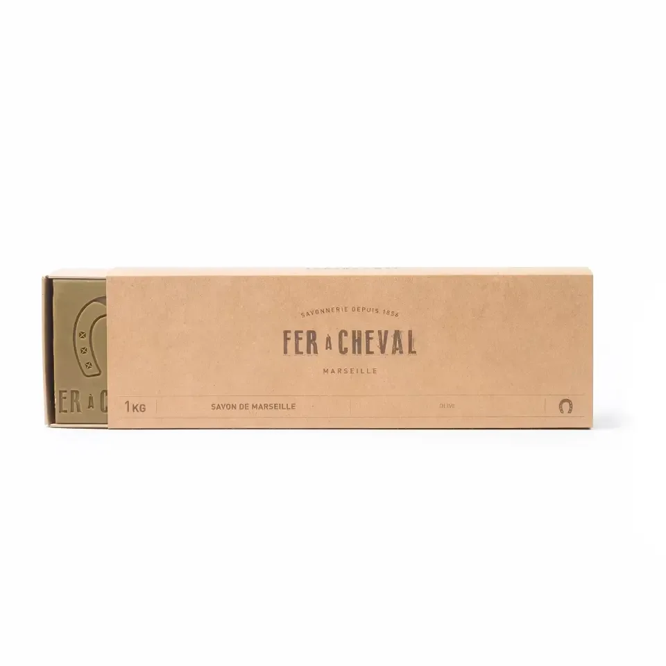 Fer à Cheval Marseille Zeepblok Gesneden Pure Olive 1kg Organisch