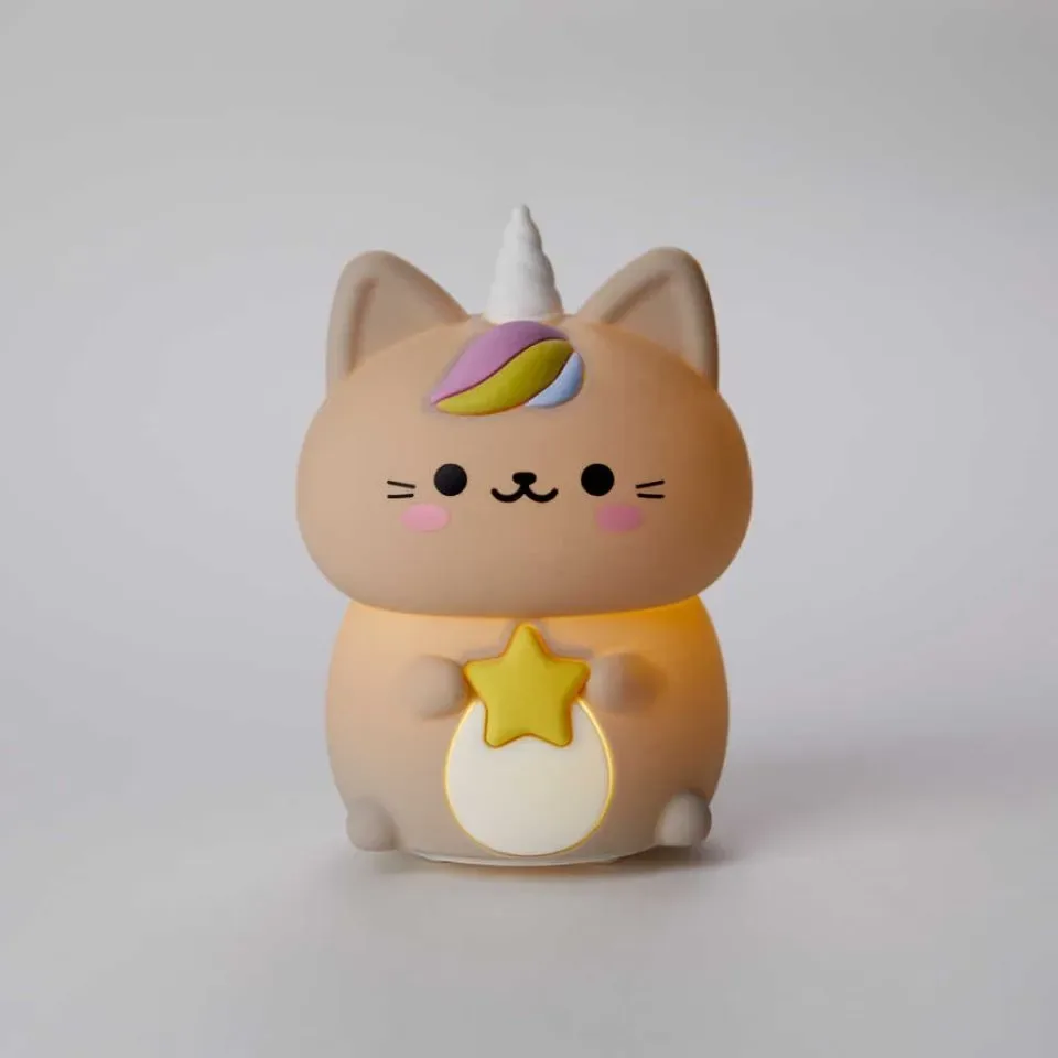 Balvi Nachtlamp Kat Poes Kawaii Grijs USB Kabel