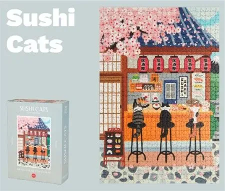 Balvi Puzzel Kat Poes Sushi 1000 Stuks Karton
